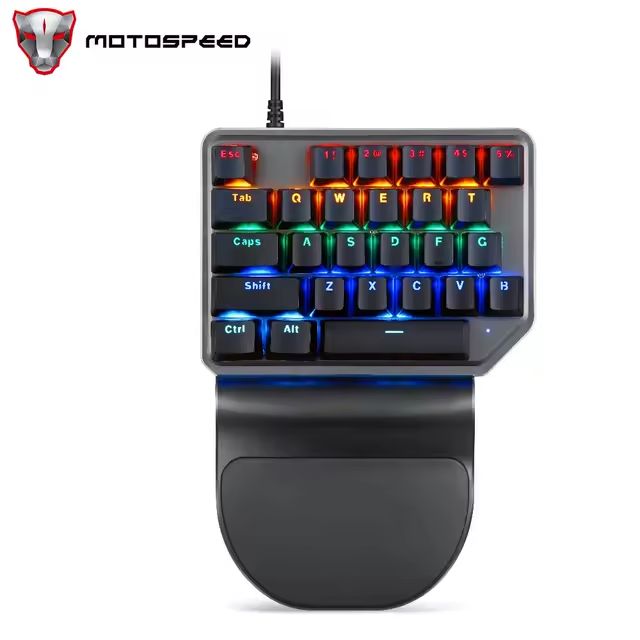 Teclado Mecânico Gamer Motospeed K27 – 27 Teclas, LED Backlight, Interruptor Vermelho e Design Ergonômico